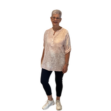 Load image into Gallery viewer, Ladies Light pink dandelion print shirt (A127)
