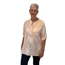 Load image into Gallery viewer, Ladies Light pink dandelion print shirt (A127)