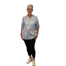 Load image into Gallery viewer, Ladies sky blue dandelion print shirt (A127)