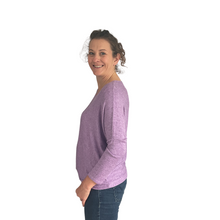 Load image into Gallery viewer, Lilac Heart balloon soft knit top for women. (A156)
