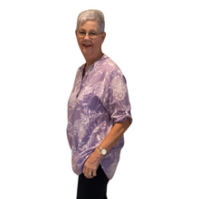 Load image into Gallery viewer, Ladies Lilac dandelion print shirt (A127)