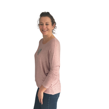 Load image into Gallery viewer, Baby Pink Heart balloon soft knit top for women. (A156)