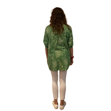 Load image into Gallery viewer, Ladies green dandelion print shirt (A127)