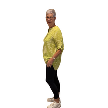 Load image into Gallery viewer, Ladies mustard dandelion print shirt (A127)