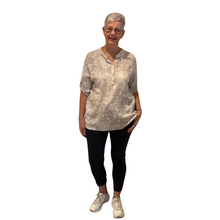 Load image into Gallery viewer, Ladies Beige dandelion print shirt (A127)
