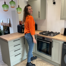 Load image into Gallery viewer, Super Soft Orange Italian Plain Jumper – One Size (12–16) A176