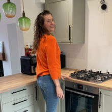 Load image into Gallery viewer, Super Soft Orange Italian Plain Jumper – One Size (12–16) A176