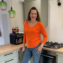 Load image into Gallery viewer, Super Soft Orange Italian Plain Jumper – One Size (12–16) A176