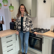 Load image into Gallery viewer, Black Animal print Colour Padded Jacket – Waist Length | One Size (UK 12–16) | Lightweight Warm Outerwear | Pamper Yourself -A178