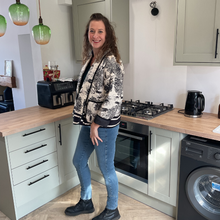 Load image into Gallery viewer, Khaki Green Animal print Colour Padded Jacket – Waist Length | One Size (UK 12–16) | Lightweight Warm Outerwear | Pamper Yourself -A178