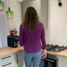 Load image into Gallery viewer, Super Soft Purple Italian Plain Jumper – One Size (12–16) A176