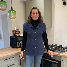 Load image into Gallery viewer, Denim Blue 3 button waistcoat a174