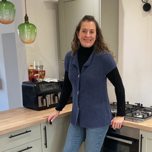 Load image into Gallery viewer, Denim Blue 3 button waistcoat a174