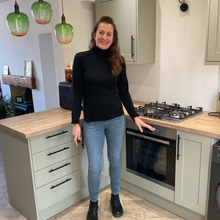 Load image into Gallery viewer, Black Ruffle Neck Polo Neck with Frill Sleeves - Elegant Women's Top for All Occasions A175