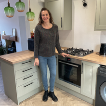 Load image into Gallery viewer, Grey Fleck tops/jumper with one pocket. (A171)