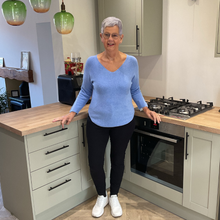 Load image into Gallery viewer, Super Soft Sky Blue Italian Plain Jumper – One Size (12–16) A176