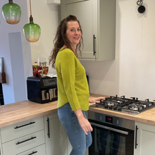 Load image into Gallery viewer, Super Soft Lime green Italian Plain Jumper – One Size (12–16) A176