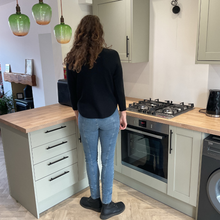 Load image into Gallery viewer, Super Soft Black Italian Plain Jumper – One Size (12–16) A176