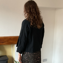 Load image into Gallery viewer, Black Plain Colour Padded Jacket – Waist Length | One Size (UK 10–14) | Lightweight Warm Outerwear | Pamper Yourself -A179