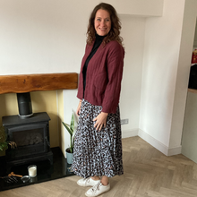 Load image into Gallery viewer, Raspberry Plain Colour Padded Jacket – Waist Length | One Size (UK 10–14) | Lightweight Warm Outerwear | Pamper Yourself -A179