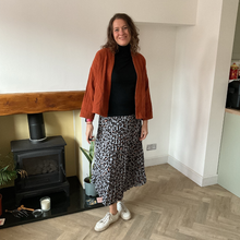 Load image into Gallery viewer, Burnt Orange Plain Colour Padded Jacket – Waist Length | One Size (UK 10–14) | Lightweight Warm Outerwear | Pamper Yourself -A179