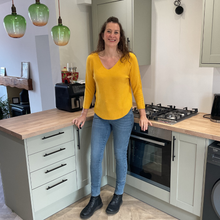 Load image into Gallery viewer, Super Soft Mustard Italian Plain Jumper – One Size (12–16) A176