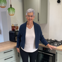 Load image into Gallery viewer, Navy blue Plain Colour Padded Jacket – Waist Length | One Size (UK 10–14) | Lightweight Warm Outerwear | Pamper Yourself -A179