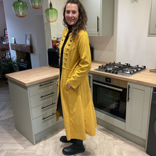Load image into Gallery viewer, Mustard Long Military Jacket with Pockets -Very stylish jacket