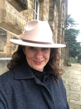 Load image into Gallery viewer, Light beige Adjustable felt look Fedora hat
