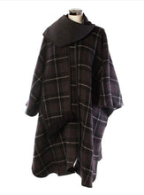 Load image into Gallery viewer, Grey tartan Reversible wrap