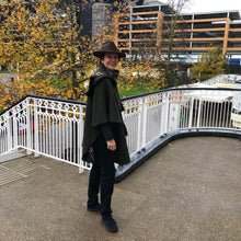 Load image into Gallery viewer, Khaki green Reversible cape