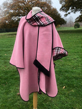 Load image into Gallery viewer, Pink tartan reversible wrap