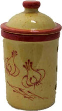 Load image into Gallery viewer, Red Garlic Motif Design Garlic Keeper Pot (3)