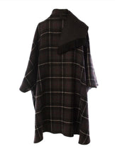 Load image into Gallery viewer, Grey tartan Reversible cape
