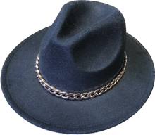 Load image into Gallery viewer, Black Adjustable felt look Fedora hat