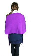 Load image into Gallery viewer, Pamper Yourself Now ltd Ladies Very Stylist Purple and Grey Warm and Cosy Reversible wrap/Cape