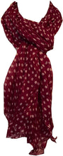 Load image into Gallery viewer, Pamper Yourself Now Deep Pink with White Small Spots Design Long Scarf