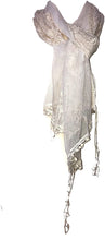 Load image into Gallery viewer, Pamper Yourself Now Cream Pretty lace Soft Long Scarf