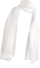 Load image into Gallery viewer, Plain White Chiffon Style Scarf Thin Pretty Scarf Great for Any Outfit Lovely Gift