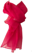 Load image into Gallery viewer, Plain Fuschia Chiffon Style Scarf Thin Pretty Scarf Great for Any Outfit Lovely Gift