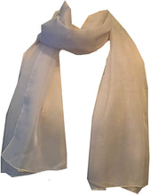 Load image into Gallery viewer, Plain White Chiffon Style Scarf Thin Pretty Scarf Great for Any Outfit Lovely Gift