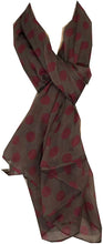 Load image into Gallery viewer, Pamper Yourself Now Light Grey with Pink Big spot Scarf/wrap