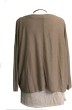 Load image into Gallery viewer, women’s beige layered top with necklace. (A91)