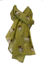 Load image into Gallery viewer, Pamper Yourself Now Mustard Jack Russel Dog Scarf/wrap
