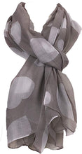 Load image into Gallery viewer, Pamper yourself Heart/Love Scarf- Light Brown with White Hearts
