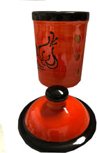 Load image into Gallery viewer, Orange Pot with Black Garlic Motif Garlic Keeper Pot (5)