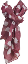 Load image into Gallery viewer, Pamper Yourself Now Pink with White and Blue Hedgehog Scarf, Great Present/Gifts.