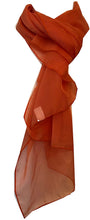 Load image into Gallery viewer, Plain Orange Chiffon Style Scarf Thin Pretty Scarf Great for Any Outfit Lovely Gift
