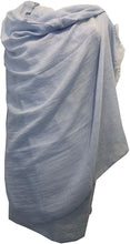 Load image into Gallery viewer, Pamper Yourself Now Sky Blue Plain Soft Long Scarf/wrap with Frayed Edge