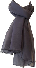 Load image into Gallery viewer, Plain Dark Grey Chiffon Style Scarf Thin Pretty Scarf Great for Any Outfit Lovely Gift